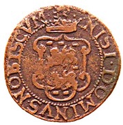 Duit, Netherlands, 1591-1592 reverse image