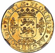 Florin of 28 Stuivers - Gold pattern obverse image