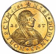 Florin of 28 Stuivers - Gold pattern reverse image