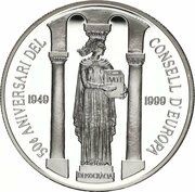 10 Diners - Joan Martí i Alanis Council of Europe, Andorra, 1999 reverse image