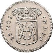 ½ Duit, Netherlands, 1756 reverse image