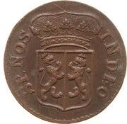 Duit, Netherlands, 1753-1757 reverse image