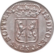 Duit, Netherlands, 1758-1768 reverse image