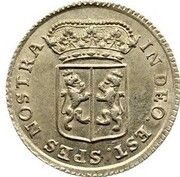 Duit, Silver, Netherlands, 1759-1765 reverse image