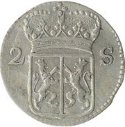2 Stuivers, Netherlands, 1785 reverse image