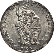 1 Gulden, Netherlands, 1694-1794 reverse image