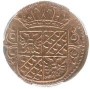 Duit, Netherlands, 1673-1676 reverse image