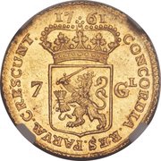 7 Gulden / ½ Golden rider reverse image