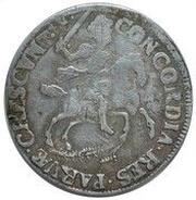6 Stivers "Rijderschelling", Netherlands, 1690-1692 reverse image
