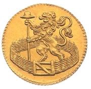 1 Duit Gold reverse image
