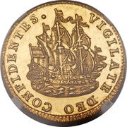 6 Stuivers "Scheepjesschelling" Gold reverse image