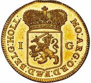 1 Gulden Gold, struck to 4 ducat weight obverse image