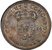 Silver Ducat Late type; piedfort of double weight, Netherlands, 1673-1694 reverse image