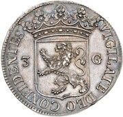 3 Gulden, Netherlands, 1680 reverse image