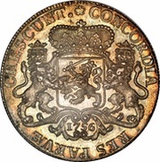 Ducaton "Silver Rider", Netherlands, 1734-1793 reverse image