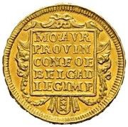 1 Ducat Amsterdam; piedfort of 4 ducat weight, Netherlands, 1673 reverse image