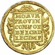 1 Ducat Amsterdam; piedfort of 5 ducat weight), Netherlands, 1673 reverse image