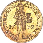 1 Ducat later type, milled obverse image