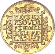 1 Ducat later type, milled, Netherlands, 1749-1792 reverse image