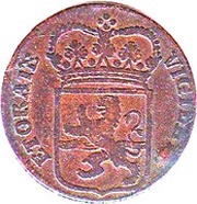 Duit Small bust of Willem V, Netherlands, 1766-1767 reverse image