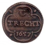 1 Duit, Netherlands, 1657 reverse image