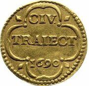 1 Duit Gold, Netherlands, 1687-1691 reverse image