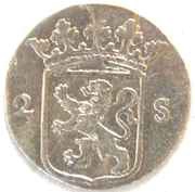 2 Stuivers, Netherlands, 1757-1794 reverse image