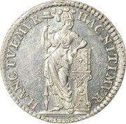 ¼ Gulden, Netherlands, 1758-1759 reverse image