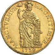 1 Gulden guld, Netherlands, 1724-1794 reverse image
