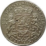 ½ Ducaton "½ Zilveren Rijder", Netherlands, 1761-1794 reverse image