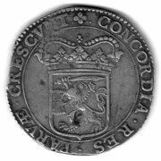 1 Silver Ducat Early type; circle, Netherlands, 1659-1674 reverse image