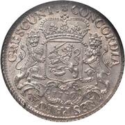 1 Ducaton "Silver Rider" Piedfort, Netherlands, 1744-1776 reverse image