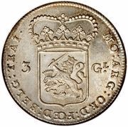 3 Gulden, Netherlands, 1763-1794 reverse image