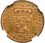 ½ Gold Rider / 7 Gulden, Netherlands, 1749-1763 reverse image