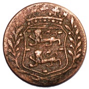 1 Duit, Netherlands, 1765-1769 reverse image