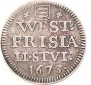 2 Stuivers without arrows, value obverse obverse image