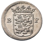 2 Stuivers BP, Netherlands, 1676-1677 reverse image