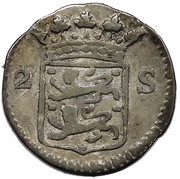 2 Stuivers, Netherlands, 1711-1794 reverse image