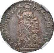 ¼ Gulden, Netherlands, 1758-1759 reverse image