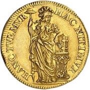 10 Stuivers Gold pattern of 2 ducat weight reverse image