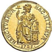½ Gulden, Netherlands, 1725-1737 reverse image