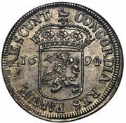 Silver Ducat Piedfort of double weight, Netherlands, 1693-1694 reverse image