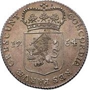 Silver Ducat Late type; privy mark obverse, Netherlands, 1744-1776 reverse image