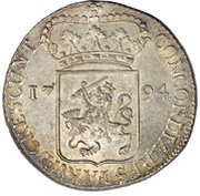 Silver Ducat / Rijksdaalder No mint mark, Netherlands, 1780-1794 reverse image