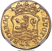 ½ Duit, Netherlands, 1753-1755 reverse image