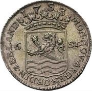 6 Stuivers "Scheepjesschelling" obverse image