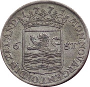 6 Stuivers "Scheepjesschelling" obverse image