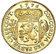 ¼ Ducat Gold, struck to 2.5 ducat weight, Netherlands, 1773-1787 reverse image