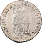 1 Gulden, Netherlands, 1763-1764 reverse image