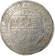 Rijksdaalder "Leicesterrijksdaalder" 7 Provinces, Netherlands, 1595-1597 reverse image